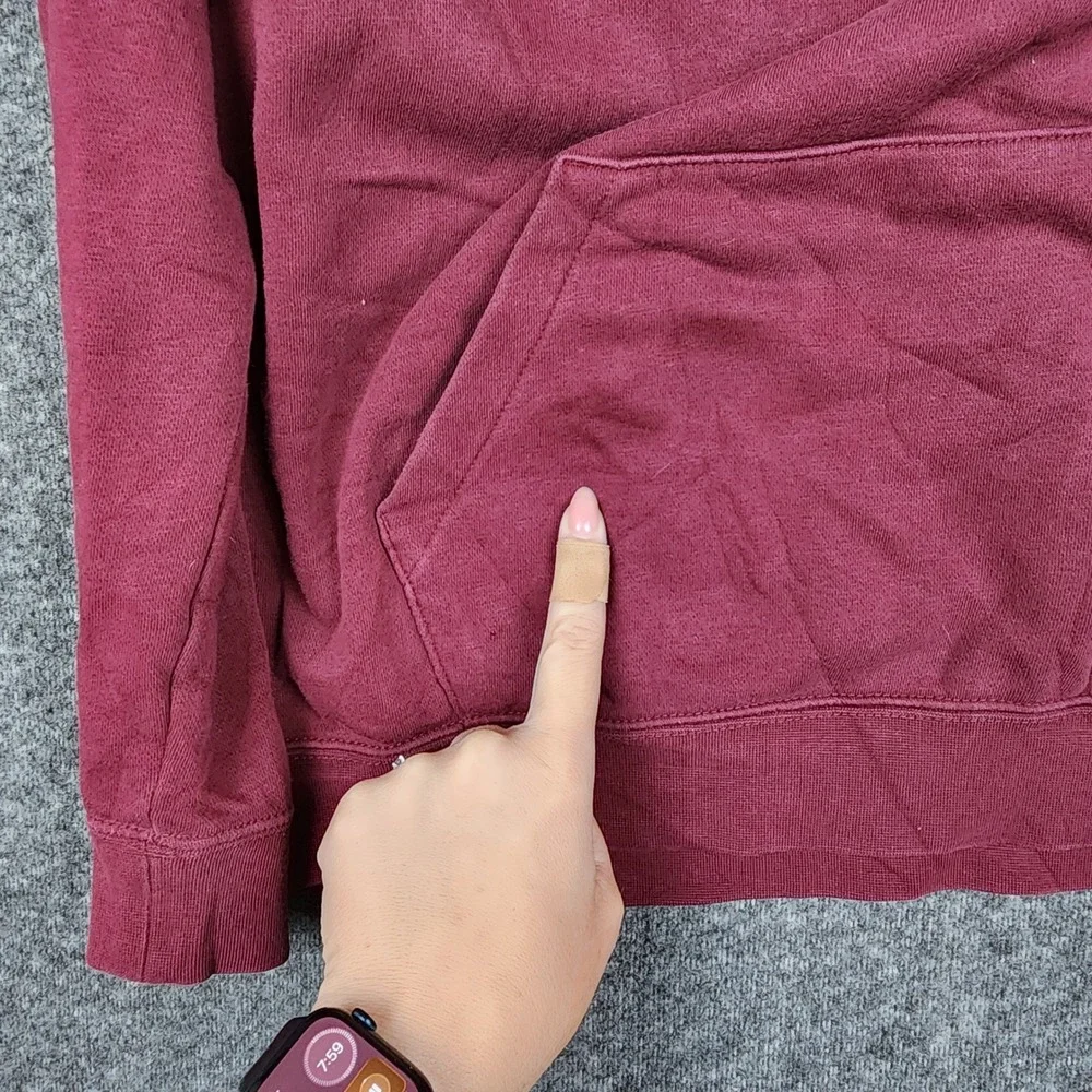 Nike‎ Hoodie Women XL Burgundy Sportswear Futura Logo Pullover Sweatshirt